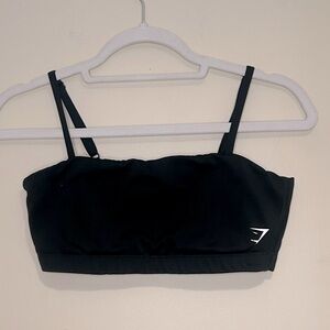 Gymshark Black Bandeau Style Sports Bra Sz Med